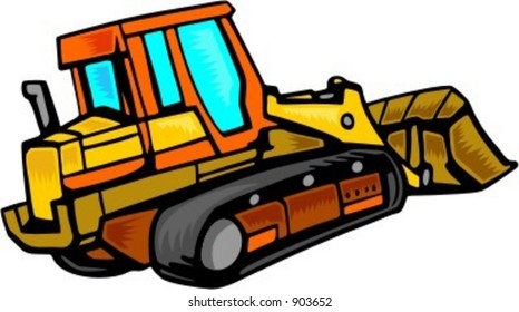 Bulldozer.Vector illustration