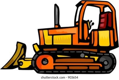 Bulldozer.Vector illustration