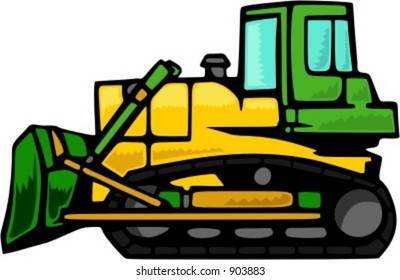 Bulldozer.Vector illustration