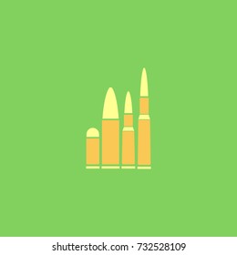 Bullet amino vector icon in green background