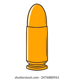 bullet ammo illustration hand drawn isolated vector