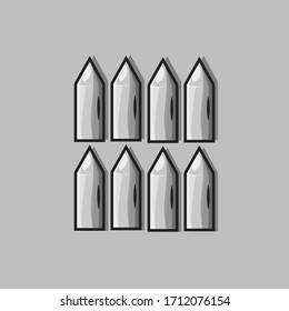 Bullet ammo vector illustration, flat design