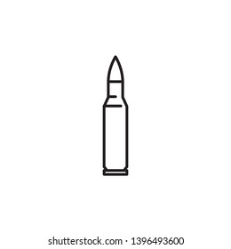 bullet, ammunition icon vector template 