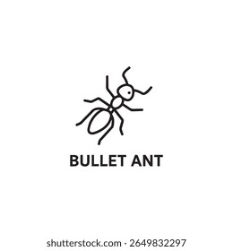 Bullet Ant icon vector art illustration