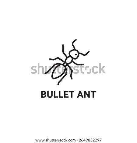 Bullet Ant icon vector art illustration