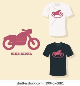 Bullet Bike Motorcycle With Text Bike Rider T Shirt Clothing Fashion Design
