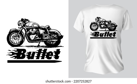 Bullet Bike T-shirt Design Template 