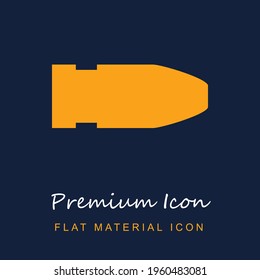 Bullet Black Silhouette premium material ui ux isolated vector icon in navy blue and orange colors
