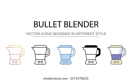Bullet Blender icon design with white background stock illustration
