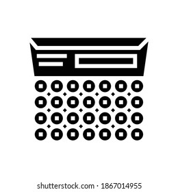 vector de icono de glifo de cuadro de viñetas. signo de cuadro de viñetas. símbolo de contorno aislado ilustración negra
