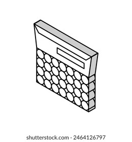 bullet box isometric icon vector. bullet box sign. isolated symbol illustration
