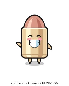 personaje de viñeta haciendo gesto de la mano de la onda , diseño de estilo lindo para camiseta, pegatina, elemento de logotipo