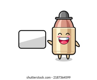ilustración de viñetas haciendo una presentación, diseño de estilo bonito para camiseta, pegatina, elemento logotipo