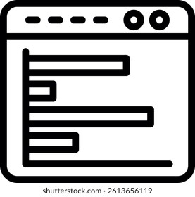 Bullet Chart Line Vector Icon Design