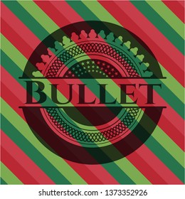 Bullet christmas badge background.