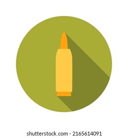 Bullet Circle Icon. Vektorgrafik des Militärzeichens.
