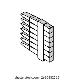 bullet clip isometric icon vector. bullet clip sign. isolated symbol illustration