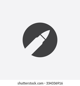 bullet cut identity template icon design element