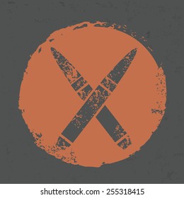 Bullet design on grunge background, grunge vector