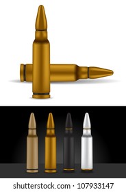 Bullet in different colors - vector illustration