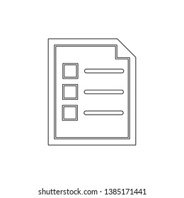 bullet document file list outline icon. Signs and symbols can be used for web, logo, mobile app, UI, UX