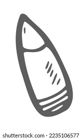Bullet. Doodle style icon. War Police concept