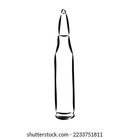Bullet. Vector de bala estilo Doodle