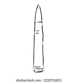 Bullet. Vector de bala estilo Doodle