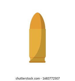 Icono de estilo plano bala, patriotismo patriótico americano ejército guerra y tema de servicio Ilustración vectorial