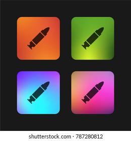 Bullet four color gradient app icon design