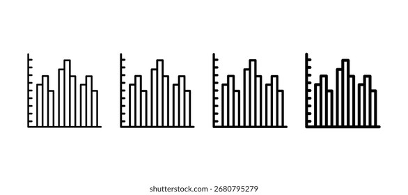 Elemento de Ícone de Várias Linhas do Gráfico de Marcadores