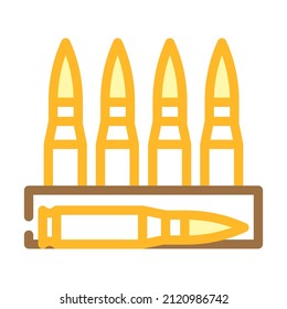 para el vector de icono de color de arma. bala por signo de arma. ilustración de símbolo aislado