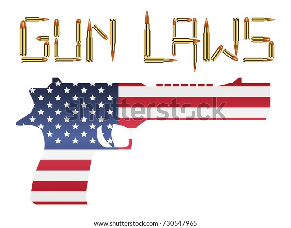 Download Bullet Gun Laws America Flag Hand Stock Vector (Royalty ...