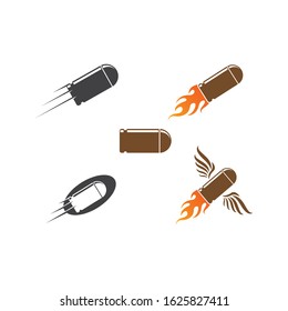 bullet gun vector icon illustration design template