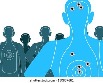 bullet hit on target paper