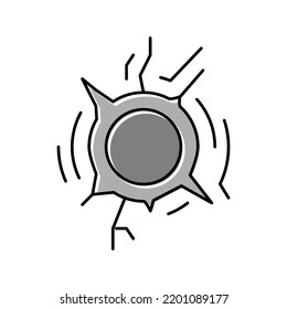vector de icono de color de agujero de viñeta. signo de agujero de bala. ilustración de símbolo aislado
