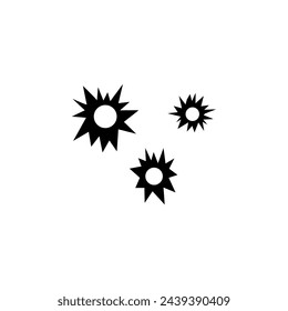 Icono de vector plano Bullet Hole. Símbolo sólido simple aislado sobre fondo blanco