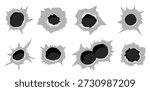 bullet hole gun shot weapon mark silhouette impact gun