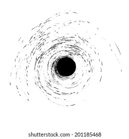 Bullet hole on white background. Vector EPS10.