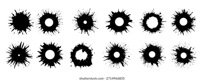 Bullet Loch Silhouette Bundle Vektorgrafik