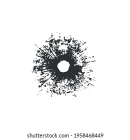 bullet hole. vector simple illustration