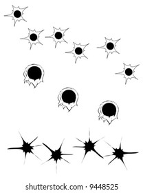 bullet holes