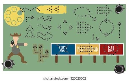 Bullet holes arrows set