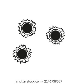 Bullet holes icon. Vector. Flat design.