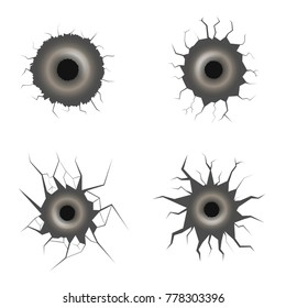 Bullet Holes Stock Vector (Royalty Free) 264013550 | Shutterstock