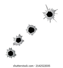 Bullet Holes Set Ragged Hole Damage Stock Vector (Royalty Free ...