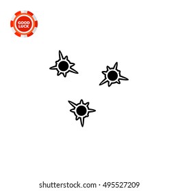 Bullet holes simple icon
