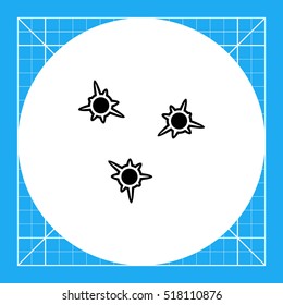 Bullet holes simple icon