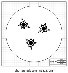 Bullet holes simple icon