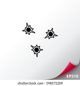 Bullet holes simple icon